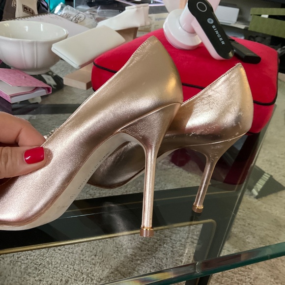 Manolo Blahnik Copper Hangisi Heels - Picture 6 of 14